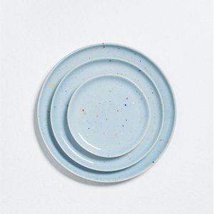 New Party Bread Plate 17cm Soft Blue