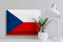 Tin Sign Flag Czech Republic 40x30cm Flag Czech Republic