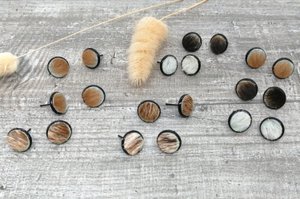 Boe - 10 pairs of cowhide earrings