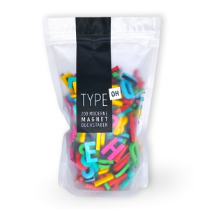 Moderne Magnetbuchstaben - 6 Color Mix