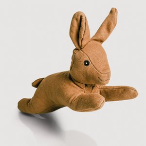 ne&no Hundespielzeug - Hundestofftier mit Quietscher - Flinker Hase Haru