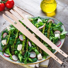 Magnetiske salatgafler i træ