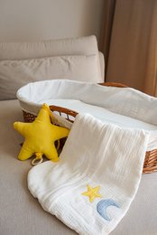Hi Little One - Muselina de 2 capas Day & Night White