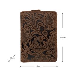 Pung Dame - Buffalo Læder - Læder - RFID - Blomsterprint - I 5 farver