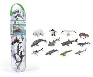 Set mit 12 Meerestieren