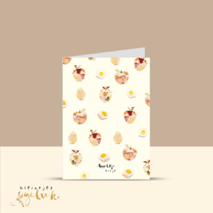 Apfelei-Grußkarte doppelt