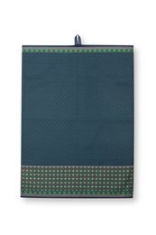  Set of 2 tea towels in a blue and green color scheme, featuring a textured pattern. Dimensions: 50 x 70 cm.