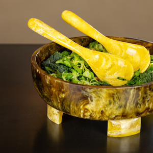 Salad servers | Spoon and Fork | Pavone | Yellow sun