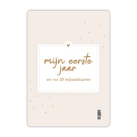 Fyllbooks Mijlpaalkaarten set Baby - Beige