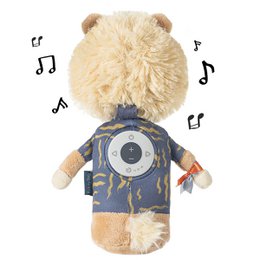 Boîte à musique jouable librement Eddie le lion – sac en tissu