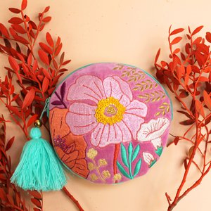 Posy Hot Pink Round Purse