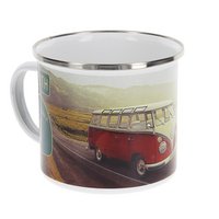 Volkswagen VW T1 Bus Enamel Mug 500ml in Gift Box - Highway/Multicolored
