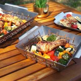 Premium grillkurv og grillskål lavet af rustfrit stål med høj kvalitet
