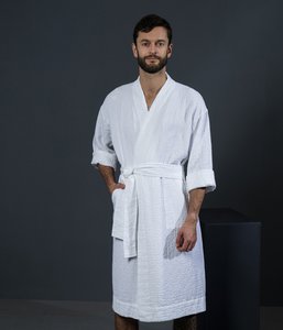 Herenbadjas Orion Solid Optisch Wit