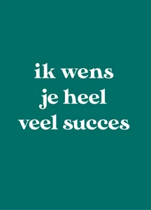 Mini kaartje Veel succes