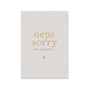 Karte Hoppla, tut mir leid | Goldfolie