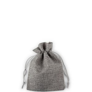 Bag linen look, L14cm, W10cm, gray
