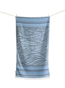 Strandhanddoek Milos Light Blue Navy Blue & Parliament Blu