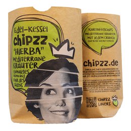 Potato chips Chipzz Hierba, a savory snack with a unique herb flavor.
