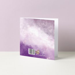  A Mother's Day card featuring a cute illustration of a moon and heart, with the text "I love you to the moon and back". The card has a soft, pastel-colored background with a watercolor effect.