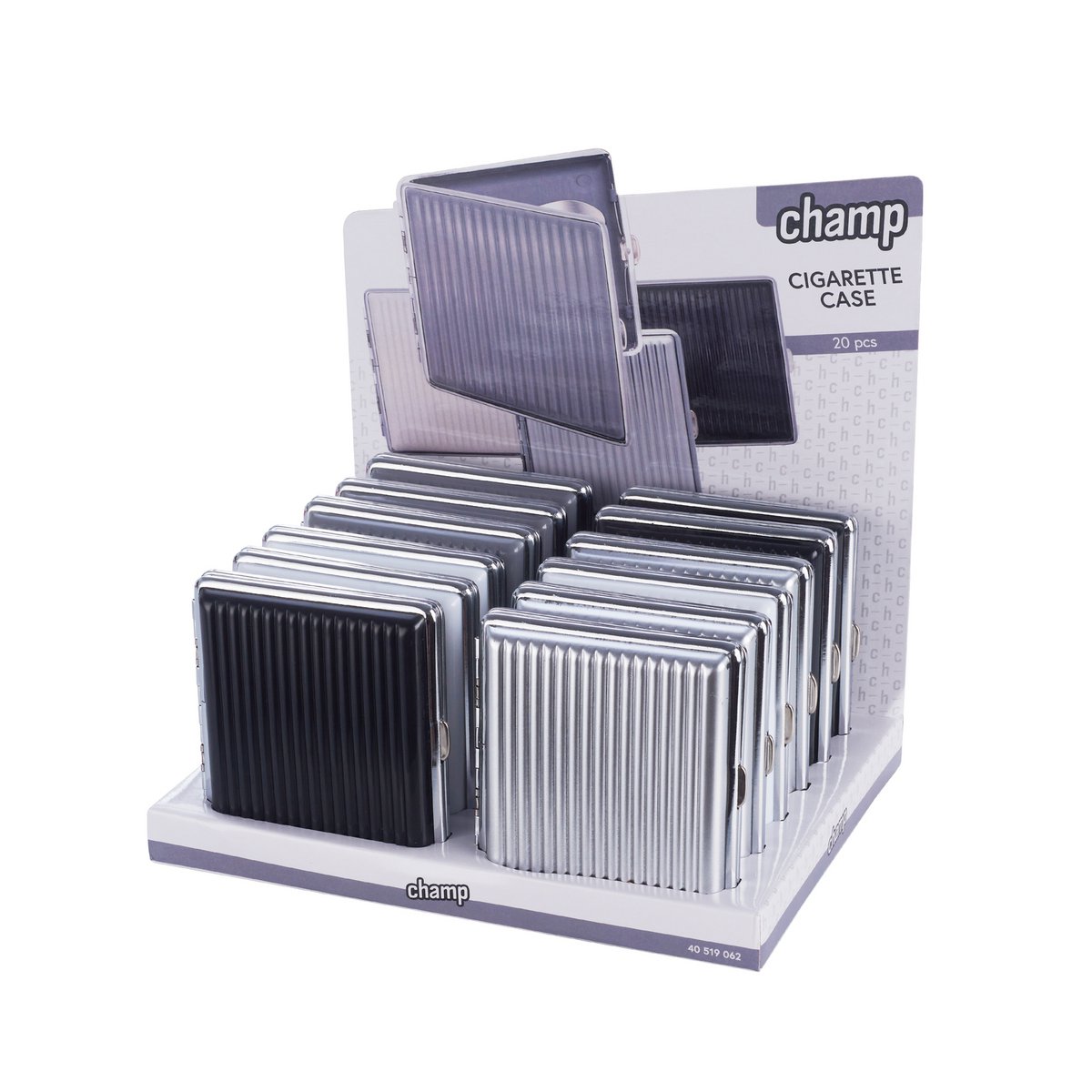 Display of 12 plastic cigarette cases Online Wholesale