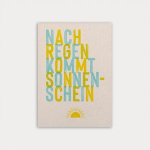 Postcard / After rain comes sunshine / Riso print