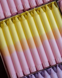 Taper candles - two/coloured pastel