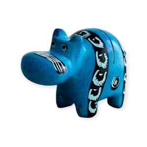 Card holder Hippo Kisii stone Blue