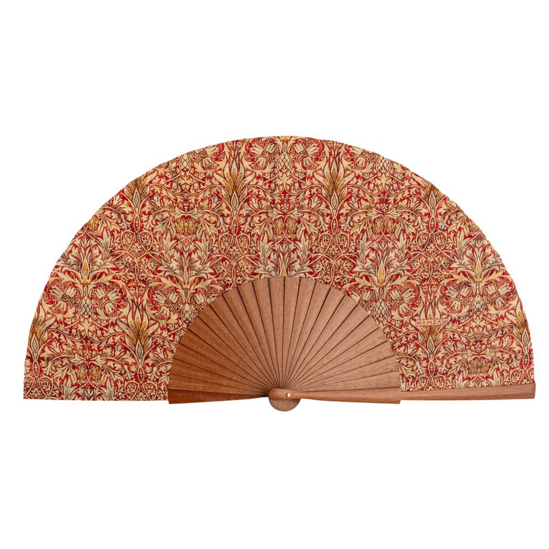 William Morris Print Hand Fan Renacentista