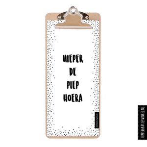 Birthday calendar on clipboard