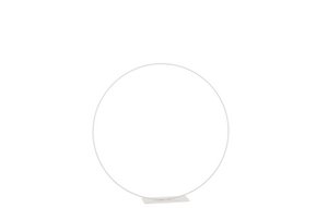 J-Line Ring auf Fuß, Metall, Weiß, mittelgroß