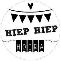 Hip Hip Hooray Button 56mm.
