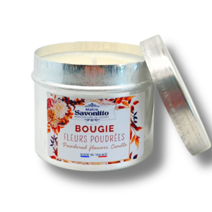 Gepoederde bloemen parfumkaars
