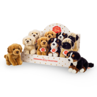 Dog sitting 4 times. 15 cm - plush toy - soft toy