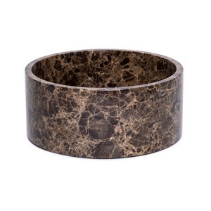 Marmor-Obstschale rund Ø24cm braun