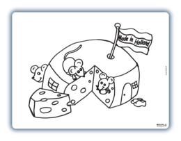 Fromage de napperon récupérable avec des souris