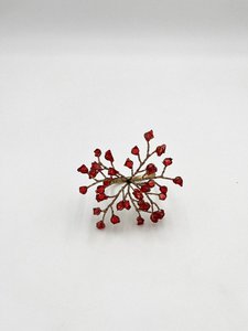 Napkin ring Beads red glass