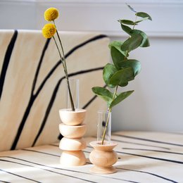 Totem Holzvase - Kurz Nº 5