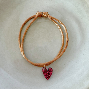 Armband Lume Charms Glitzer | Herz - Wein