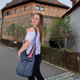 Bolso vaquero sostenible Sunsa. Bolso bandolera portátil de 2 caras. Bolso hobo. Bolso bandolera bohemio
