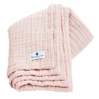 Pink 4 in 1 Muslin Baby Blanket Large