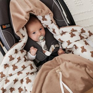 Pucktuch/Decke für Babyautositze - Frühlings-Sommer-Edition - Teddybären