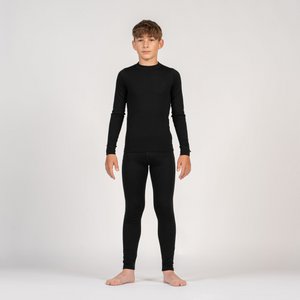 Kids' Long Sleeve Set 250 Merino Black