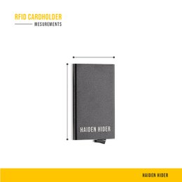 Porta carte RFID e NFC - Alluminio - Allungabile - Porta carte di credito da uomo - Sicurezza - Porta carte - Nero - Regalo uomo - Porta carte