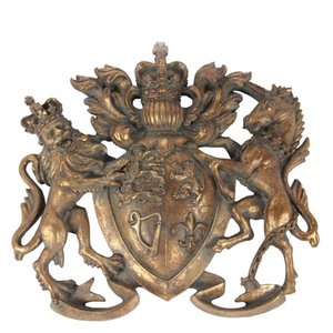 Wapenschild Wandplaat 38 cm - Goud -