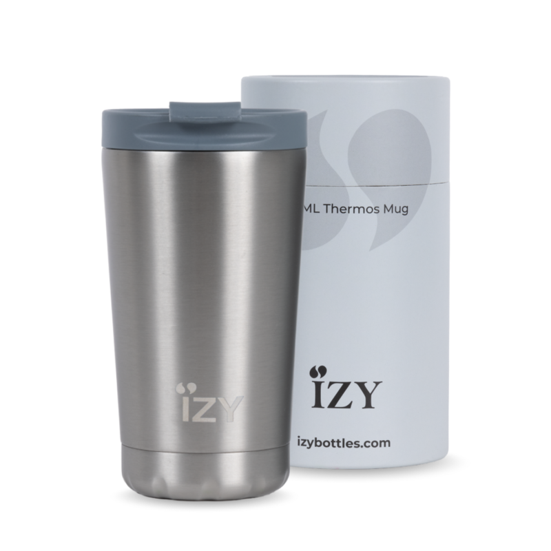 IZY THERMOS MUG - Sølv - 350 ml TO -GO Isoleret kaffekrus