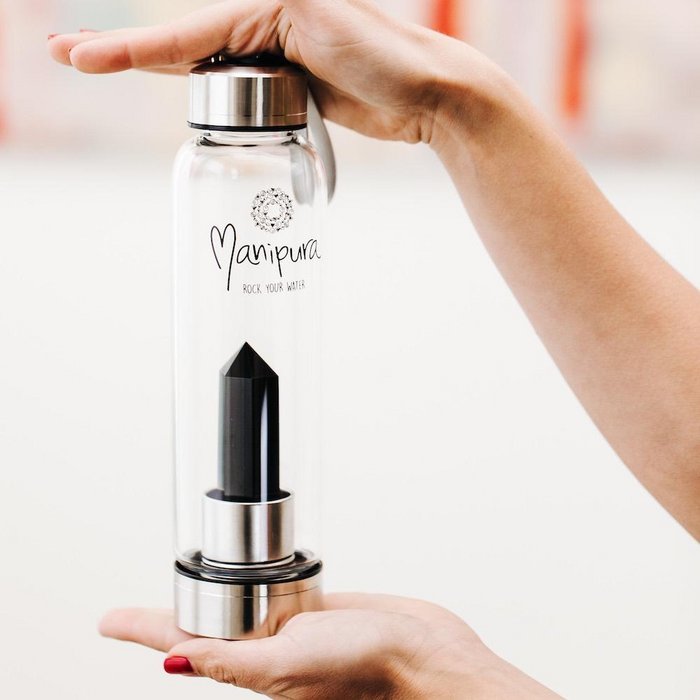 Obsidian Crystal-Infusion Gem Water Bottle