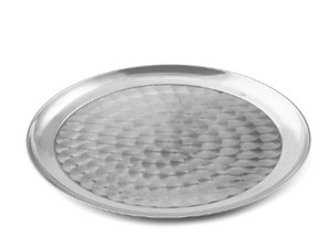 Serviertablett strukturiert aus Edelstahl Ø 30 cm