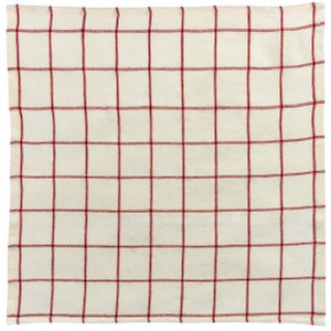 Karma Ecru/red check napkin 50 x 50