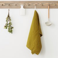 Moss Green Linen Kitchen Towel